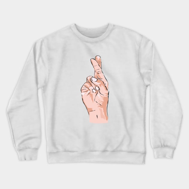 Cross your fingers! Crewneck Sweatshirt by Slownessi